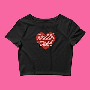 Daddy Dolla Women’s Crop Baby Tee | Rave y2k Top, House Music Crop Top, Dom Dolla Crop Top, Music Festival Crop Top, EDM Festival Top