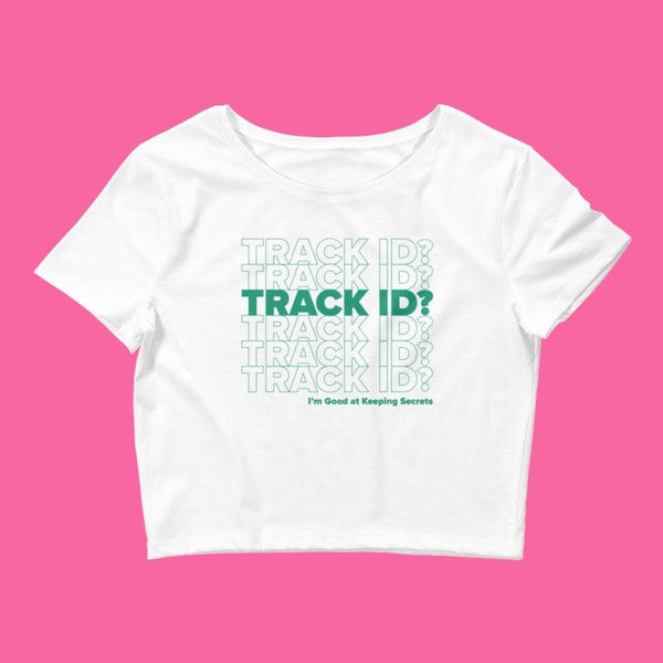 Track ID? Women’s Crop Baby Tee | Gift For Ravers, Rave Baby Tee, House Music Baby Tee, Rave Crop Top, Comfy Rave Outfit, Comfy Rave Top