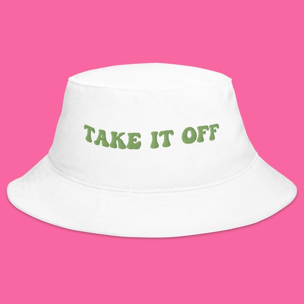 Take it Off Bucket Hat | Fisher Bucket Hat, DJ Fisher Hat, Rave Hat, EDM Hat, House Music Hat, Electronic Music Bucket Hat, DJ Hat