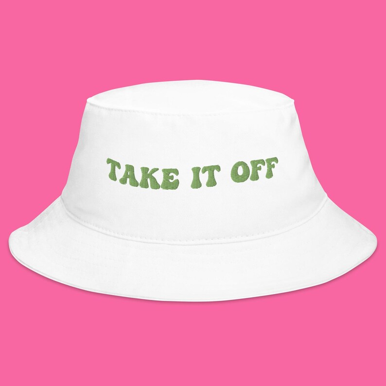Take It off Bucket Hat Fisher Bucket Hat DJ Fisher Hat Etsy