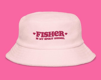Fisher Is My Spirit Animal Unstructured Terry Cloth Bucket Hat | DJ Fisher Bucket Hat, Rave Bucket Hat, EDM Bucket Hat, Gift For Ravers