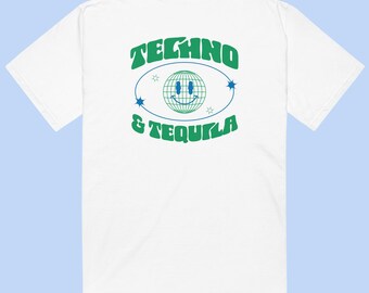 新品 TECHNO POOR STAFF TEE ＆ BANDANA XL Techno & Tequila Unisex Garment-dyed Heavyweight T-shirt