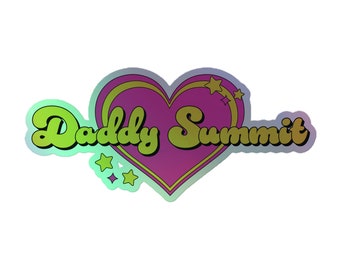 Daddy Summit Holographic Sticker | John Summit Sticker, House Music Sticker, Tech House Sticker, Rave Holographic Sticker, John Summit DJ