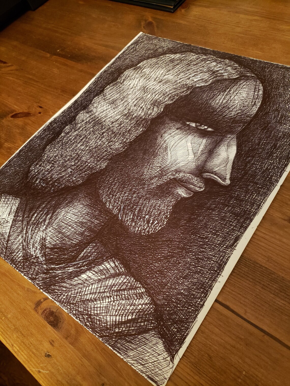 Original Handmade Painting, Pen and Ink on Paper, Contemporary Fine Art ...