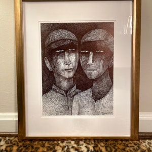 Original Handmade Painting, Pen and Ink on Paper, Contemporary Fine Art ...