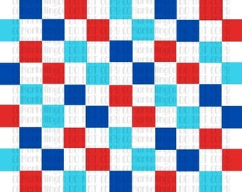 Red, White and Blue Check | USA | Fourth of July | Digital Designs | PNG | Digital Download | Seamless Design |