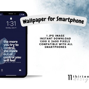 Wallpaper for Smartphone | Phone Background | Picture Quotes | Original | Navy | iPhone and Android | JPG Image | Instant Digital Download