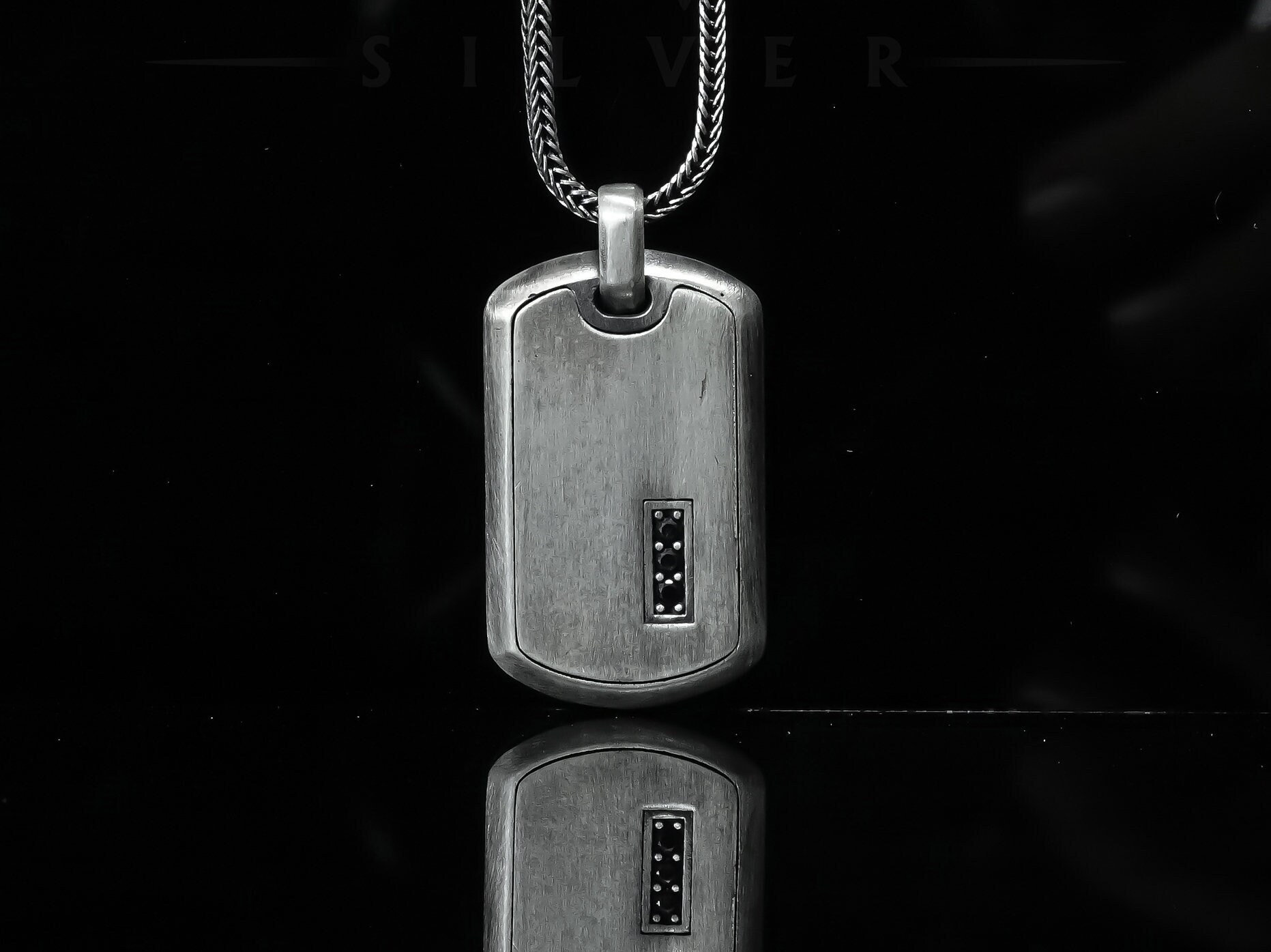 Silver Dog Tag Necklace, Custom and Personalized Just for