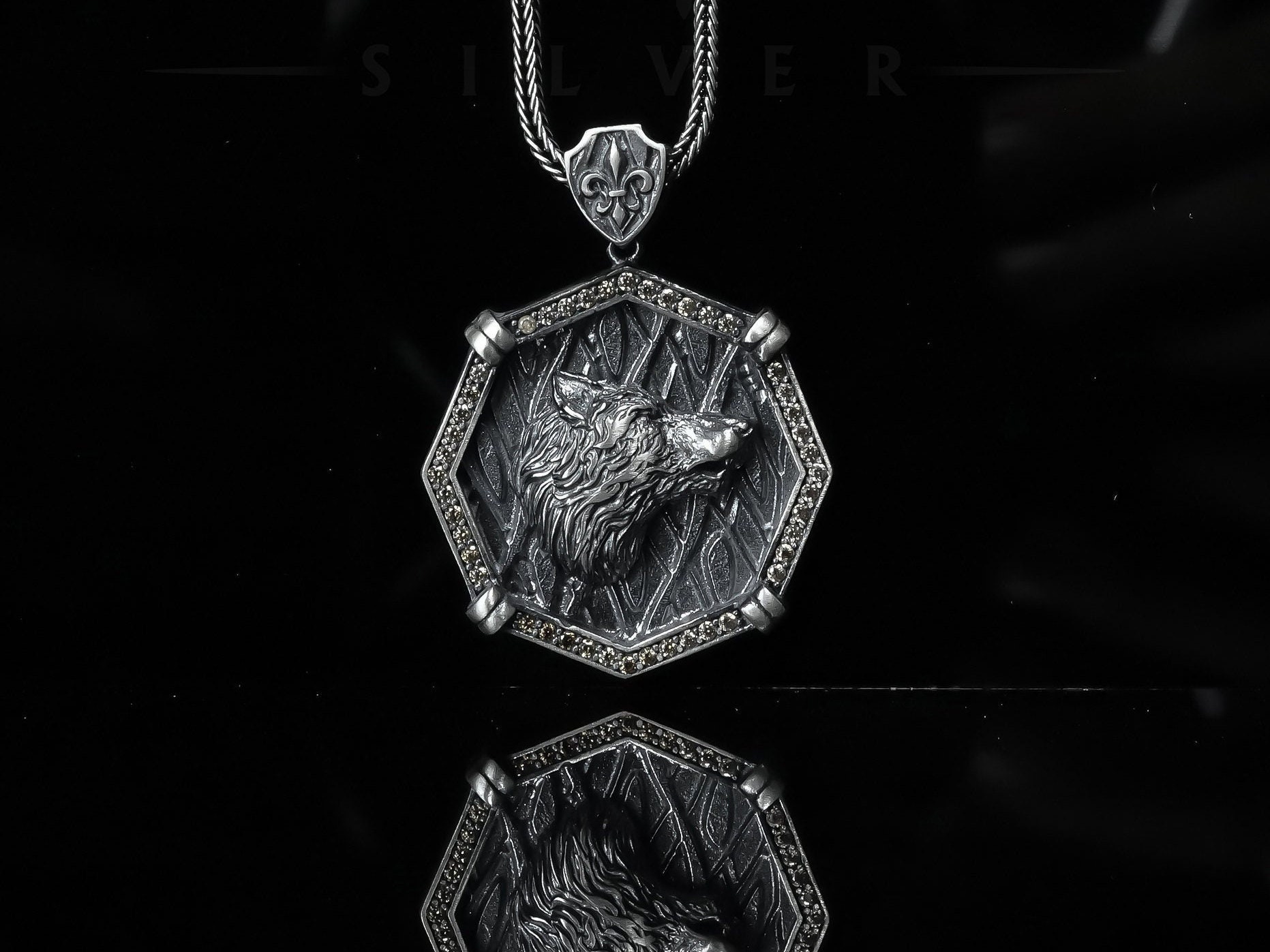 Handmade Wolf Necklace, Silver Charm Wolf Necklace, Zircon Stone Pendant, Mother Necklace, to My Wife Necklace, Unisex Jewelry, Gift Ideas - Etsy Handmade Wolf Necklace, Silver Charm Wolf Necklace, Zircon Stone Pendant, Mother Necklace, to My Wife Necklace, Unisex Jewelry, Gift Ideas - Etsy