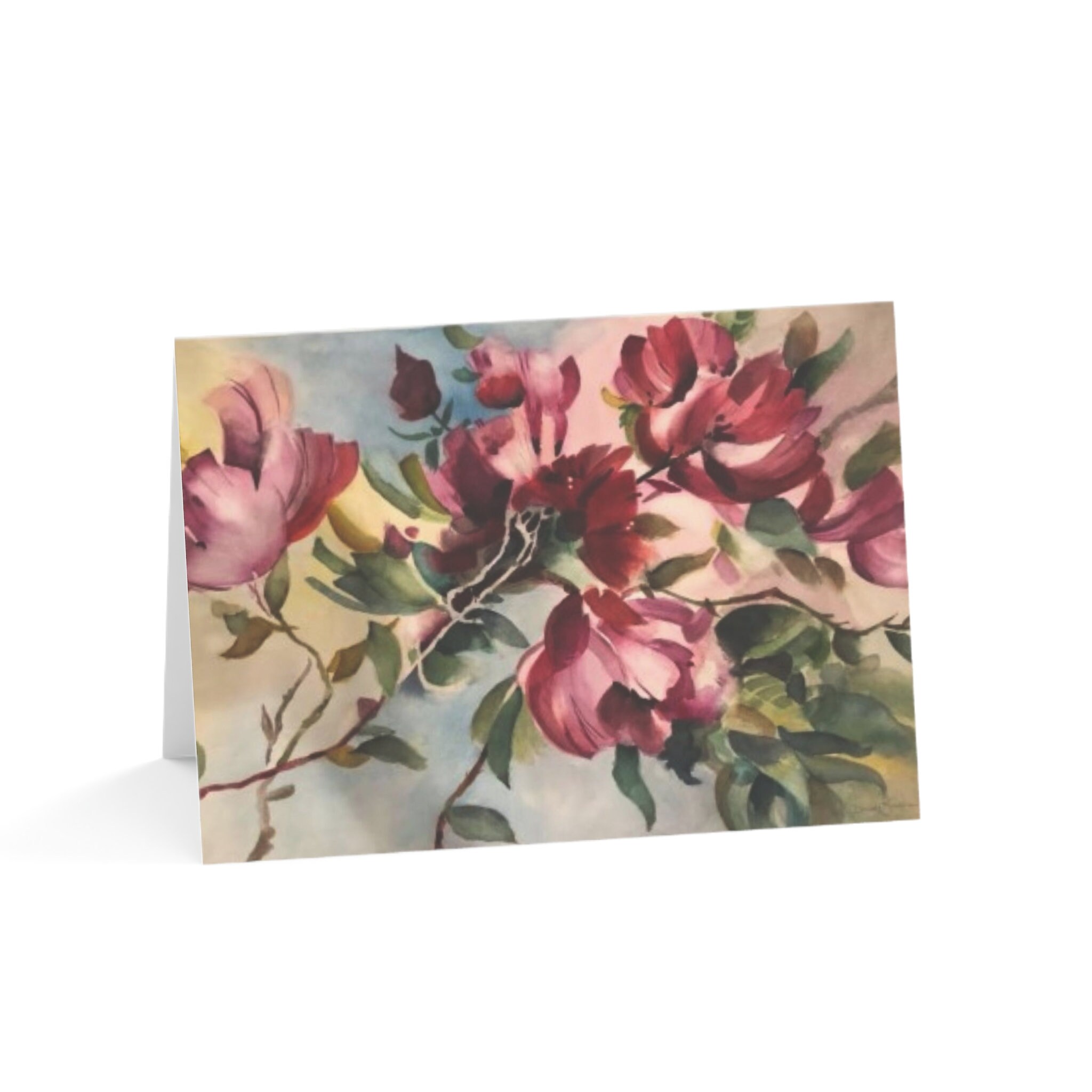 Floral Thank You Cards Watercolor Flower Greeting Cards for Family ...