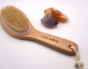 Dry Body Brush | Boar Bristles | Body Exfoliator Brush | Lymphatic Brush |