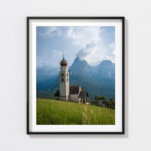Dolomites Church Print | Wall Art | Landscape Photography | Italy | Fine Art Print | Chiesa di San Valentino