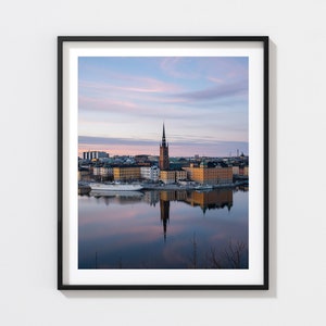 Stockholm Sunset Print | Wall Art | Landscape Photography | Sweden | Fine Art Print | Gamla Stan | Europe