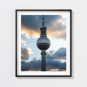 Berlin TV Tower Print | Wall Art | Photography | Germany | Fernsehturm | Fine Art Print | Sunset