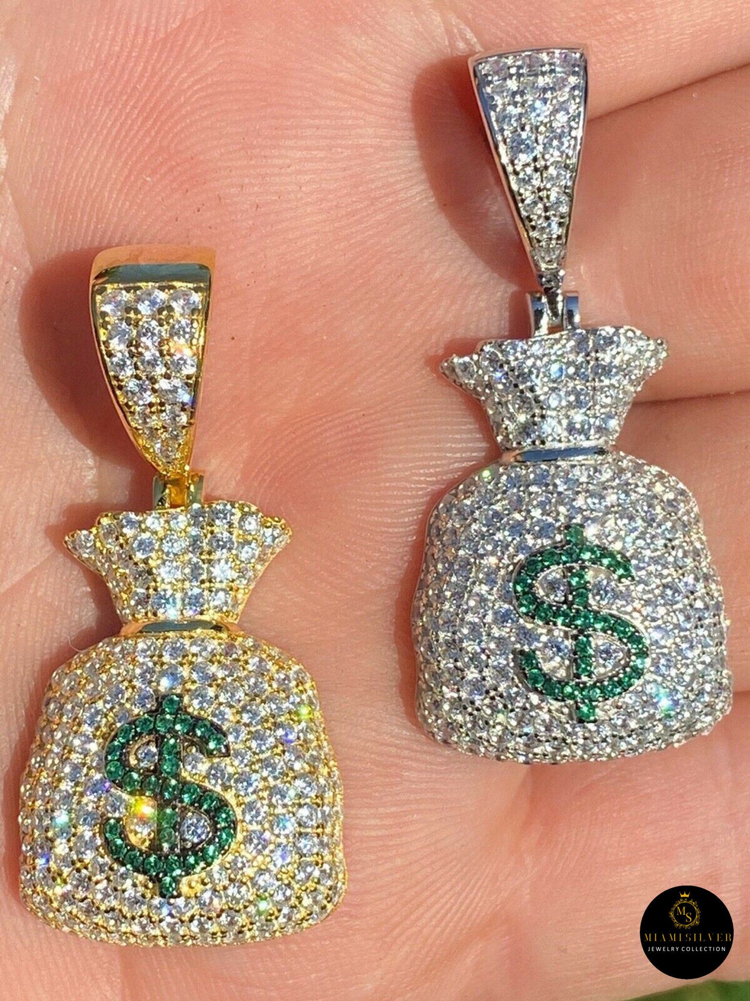 Buy 18K Money Bag Charm Necklace Money Pendant Necklace Money Online in  India 