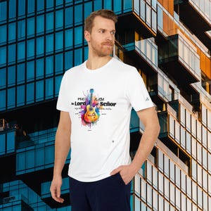 Chemise chrétienne bilingue Louez le Seigneur mon âme Alaba al Señor Alma Mía, t-shirt foi guitare, cadeau verset de la Bible, t-shirt culte unisexe