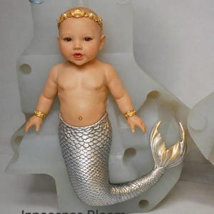 Pelle in silicone personalizzata per neonati a tema sirena, di qualsiasi colore (certificato di autenticità incluso)