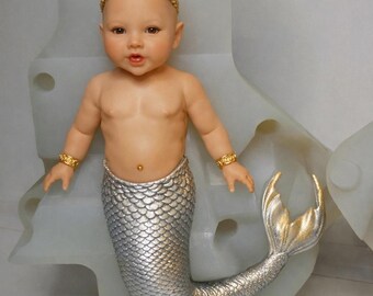 Chubby Mermaid Baby Doll | Realistic Silicone, Custom Skin Tone (COA Included)