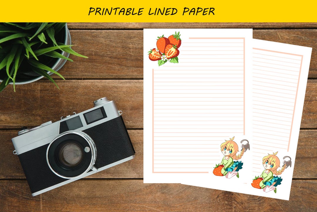 Printable Lined Paper, Digital Download - Etsy