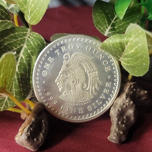 1oz Aztec Calendar Silver Round
