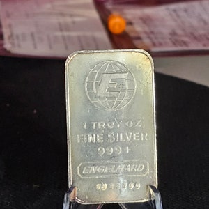 Engelhard Vintage 1oz Silver Bar