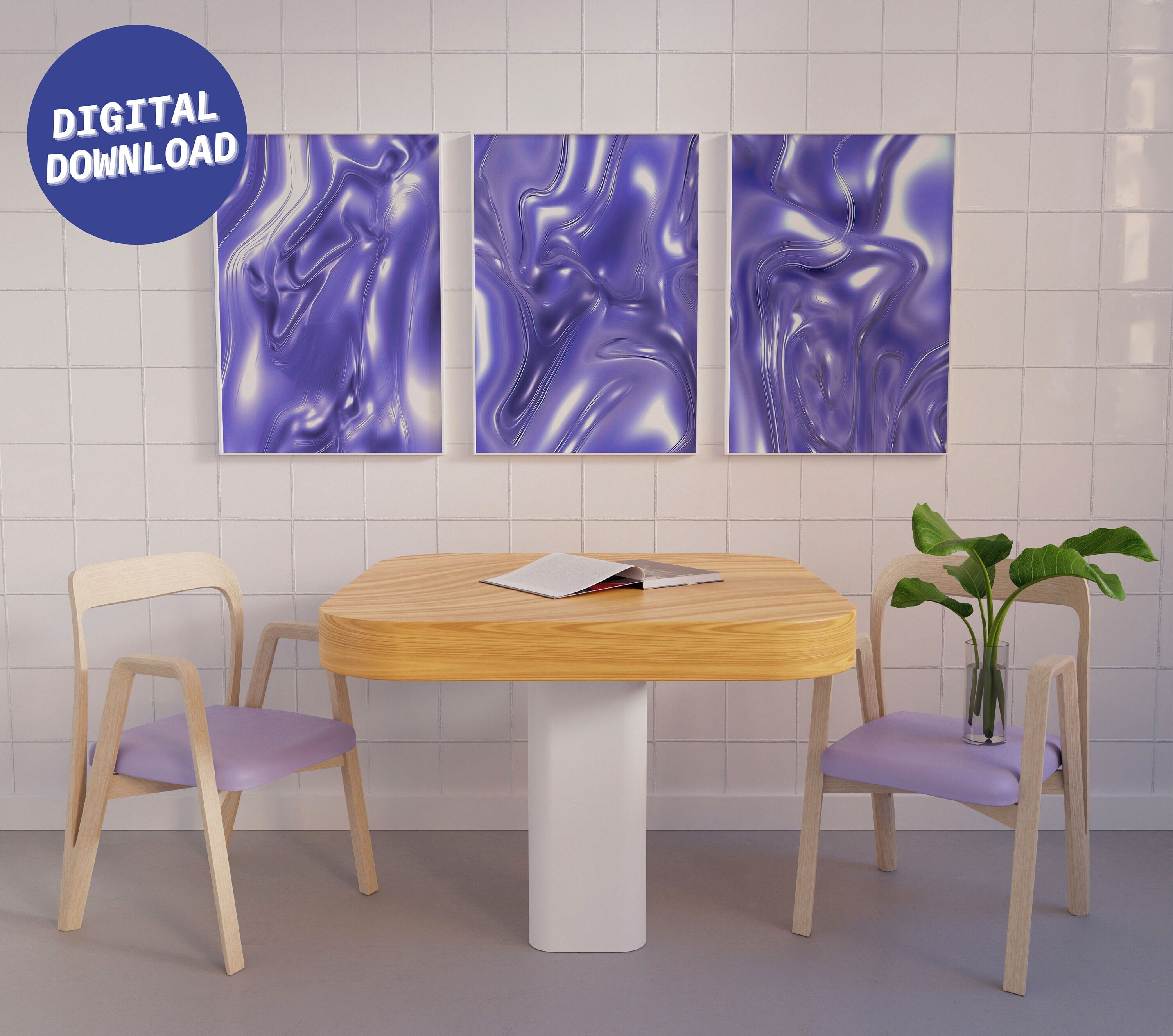 Retro Wall Art Set of 3 | Y2K Aesthetic | Trendy Poster | 2000s Home ...