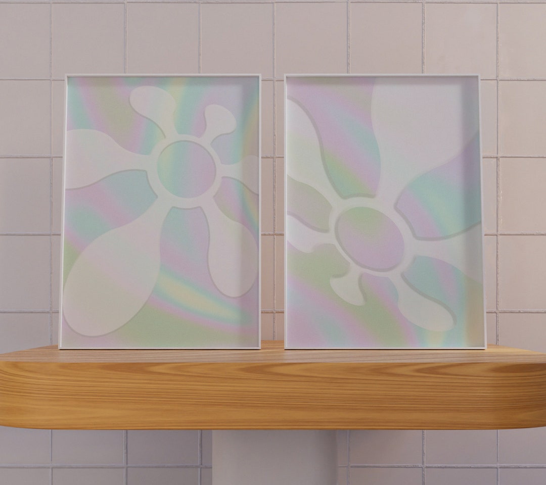 Retro Wall Art Set of 2 | Y2K Aesthetic | Trendy Poster | 2000s Home ...