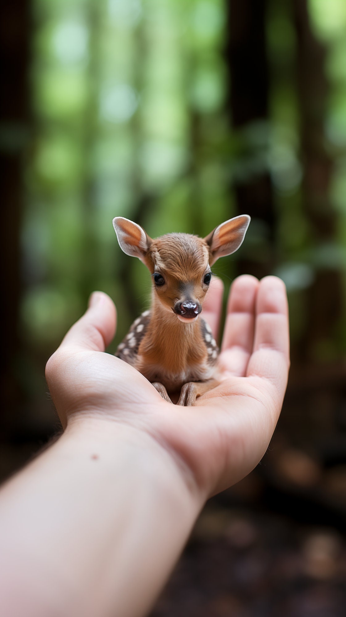 Baby Deer in the Palm of My Hand Digital Print Baby Animal Nursery Decor Baby Animal Wall Decor Playroom Decor Deer Art Etsy