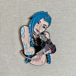 Jinx : J'aime le rat | Arcane | Épingle en émail 2,5 po.