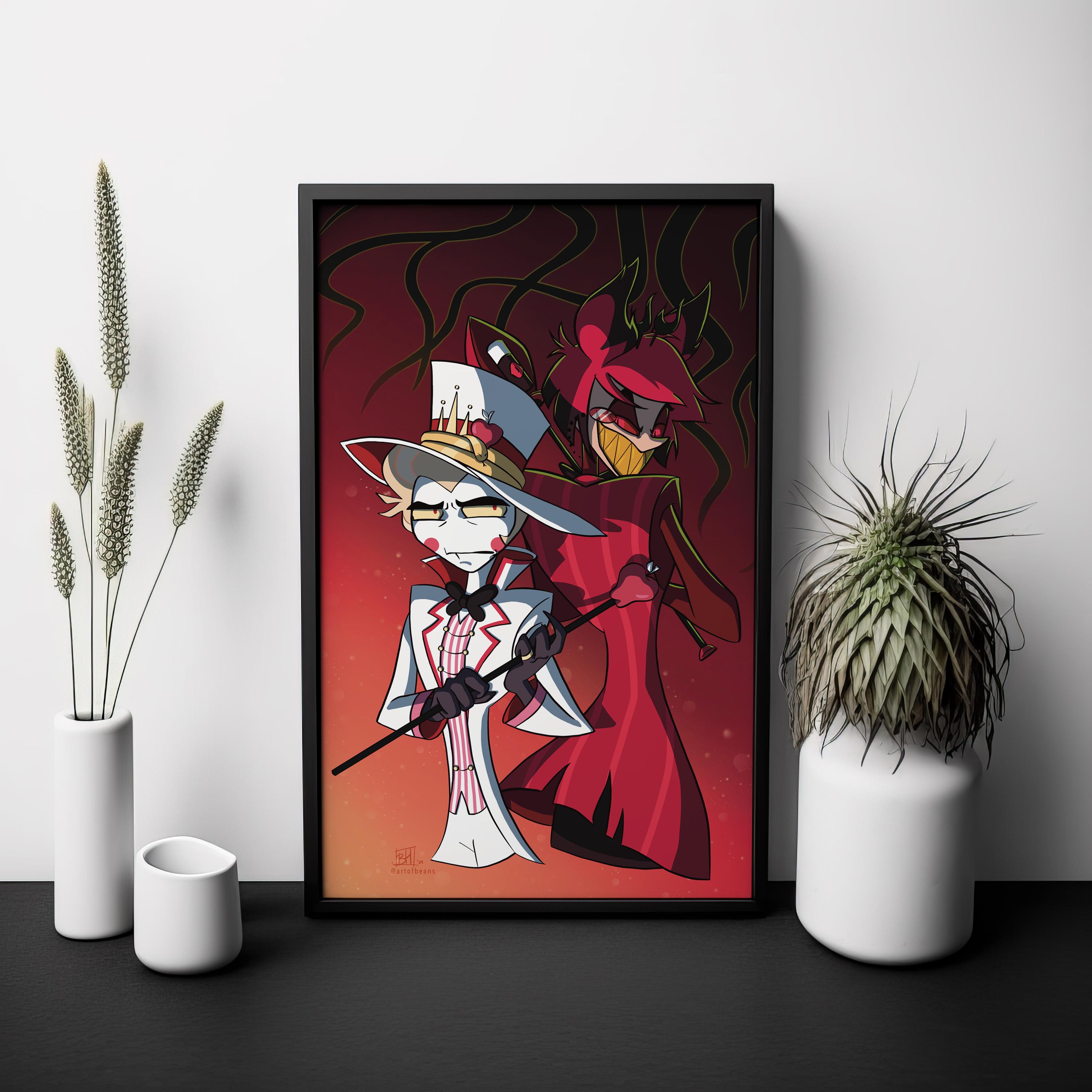 Hazbinhotel LUCIFER 8×10in サイン入りプリント LUCIFER # 26/50 - Hazbin Hotel 1st Edition Season 1 Trading Card