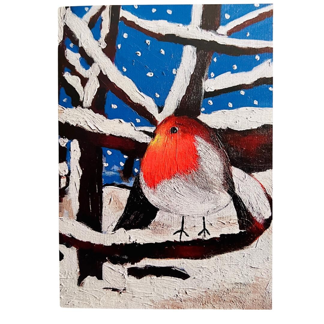 Watercolor Robin Christmas Card: Original Art A6 Greeting Card - Etsy