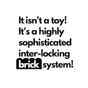 Building Brick Funny Quote Digital PNG Files, add Fun and Humor to Your Creations! 4xPNG Files 300dpi 4500 x 5000px -black & white versions