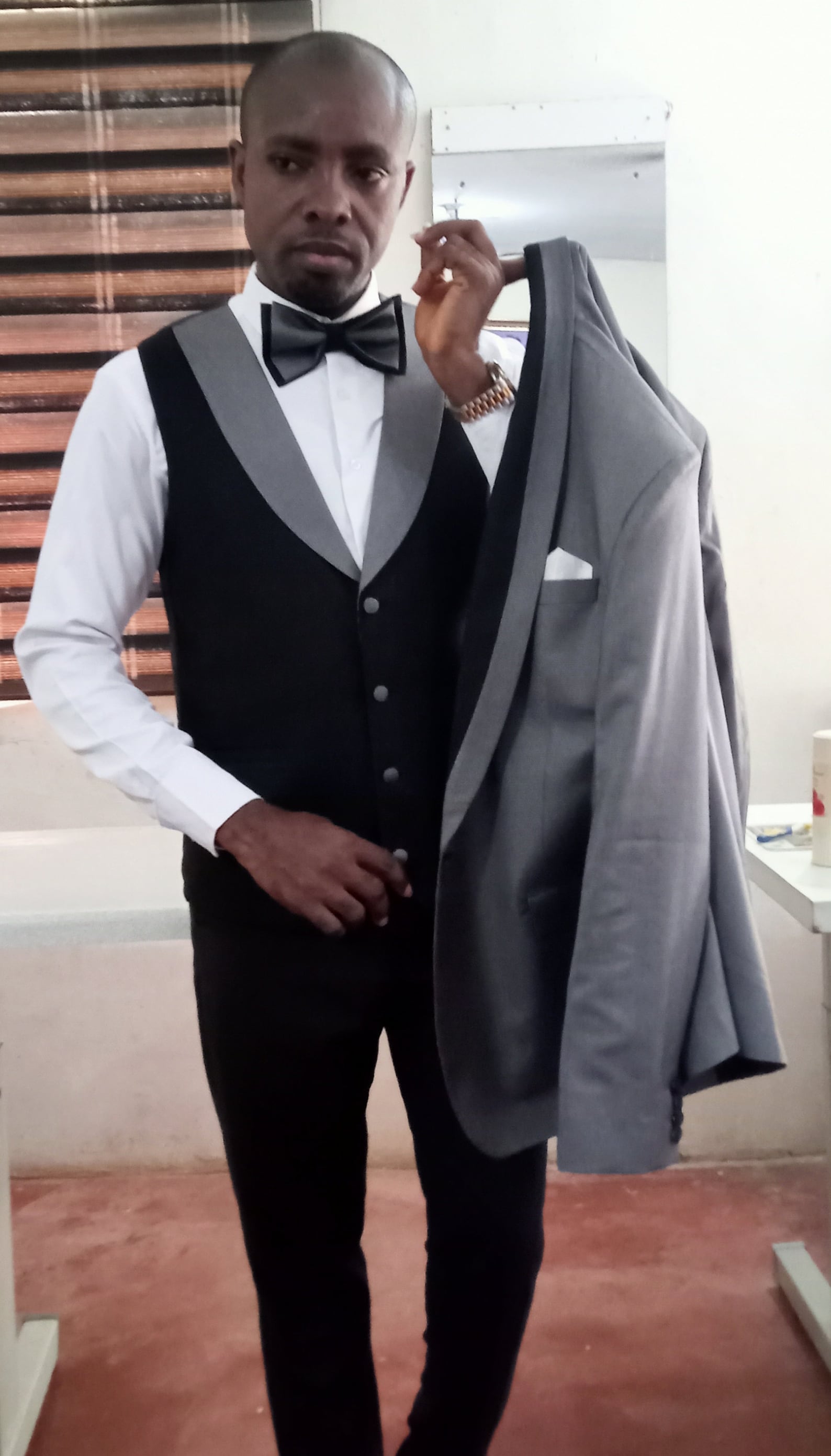 3 Pieces Wedding Suits Solid Color Slim Fit Men's Suit main image 1
