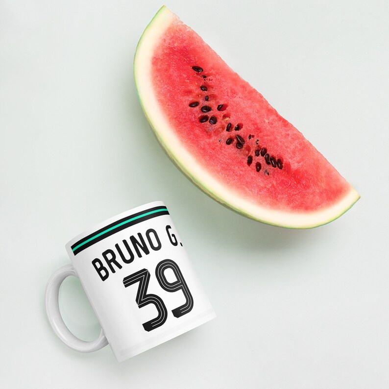 Bruno Guimaraes Newcastle United 3rd Kit 24/25 Mug, NUFC Coffee Tea Ceramic Mug, Gift for Him, Birthday Housewarming Gift for Dad