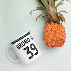 Bruno Guimaraes Newcastle United 3rd Kit 24/25 Mug, NUFC Coffee Tea Ceramic Mug, Gift for Him, Birthday Housewarming Gift for Dad