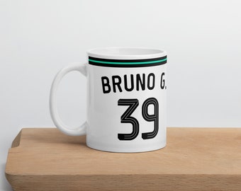 Bruno Guimaraes Newcastle United Mug: NUFC 24/25 3rd Kit Ceramic Mug
