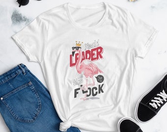 Women's short sleeve t-shirt leader of the flock