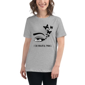 Eye Butterfly Graphic Relaxed Fit Women&#39;s T-Shirt