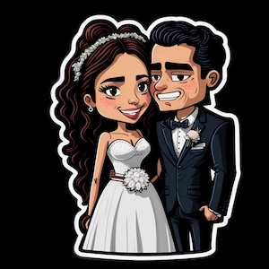 Wedding Sticker Bundle Wedding Clipart PNG Matrimony Clipart, Bride and Groom PNG Stickers, Wedding Invitations, Bridesmaids PNG