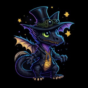 Magic Dragon Clipart Bundle, Black Dragon Clipart, Dragon Digital Sticker, Dragon PNG Bundle, Fantasy Clipart, Digital Scrapbooking Dragon