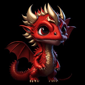3D Dragon Clipart Bundle Baby Dragon Clipart, Red Dragon PNG Bundle, 3D Dragon PNG, 3D Fantasy Clipart, Dragon Digital File, Digital Dragon