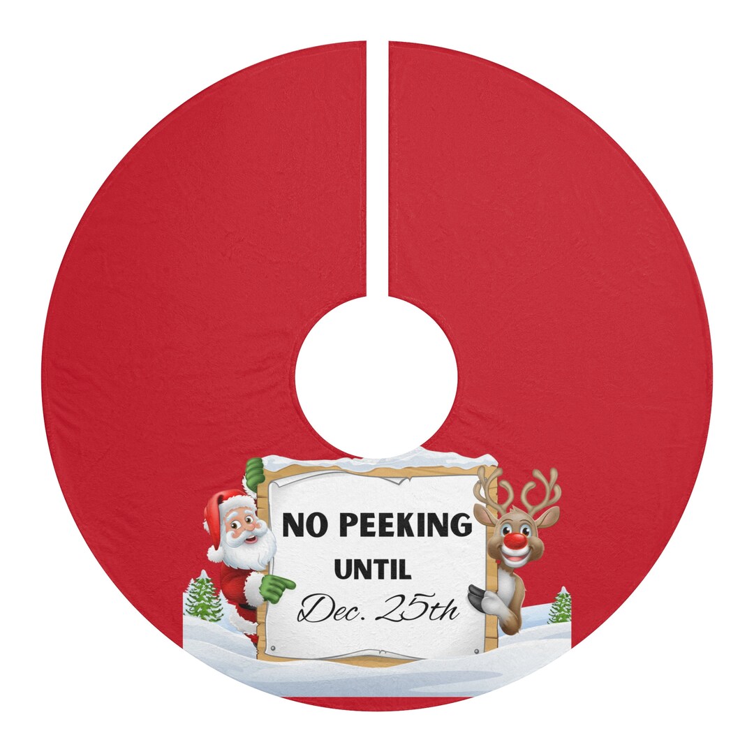 No Peeking Christmas Tree Skirts / Santa Christmas Tree Skirt Etsy