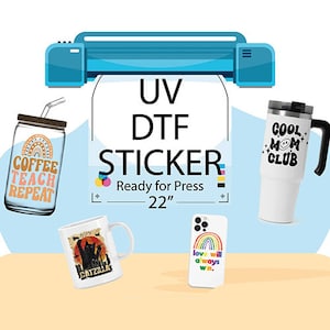 Custom UV DTF Stickers, Uv DTF, Uv Dtf Decal, Ready To Print, Custom Uvdtf Prints, Can Glass Uv Print,  Uv Dtf Cup Wrap