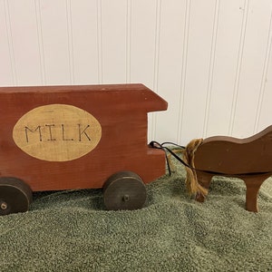 Pferd Milch Wagen Dekor