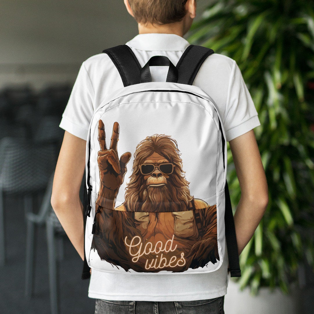 Bigfoot Good Vibes Backpack Etsy