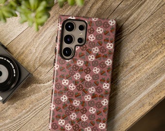 Dusty Rose Chocolate Covered Strawberry & Pretzel Phone Case