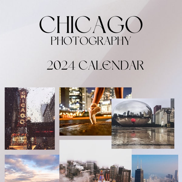 Chicago Photography 2024 Digital Calendar - Skyline and City - GoodNotes Noteshelf