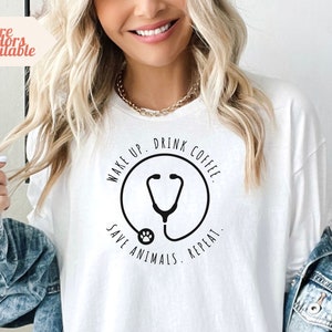 Vet Coffee Shirt Vet Student Vet Tech Gift Vet Graduation Gift Vet Tech Week Future Vet Tech Vet Gifts Best Selling Shirts Vet Med