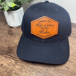 Kapitäne anpassbare Hut / Das Leben ist besser auf dem See Hut / Papa Witze Hut / Kapitäne Hut / Hüte für Dads / Groomsman Hüte