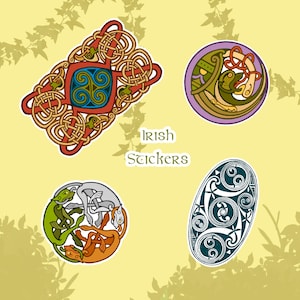 Irish art holographic stickers
